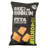 BAKED IN BROOKLYN SOUR CREAM AND ONION PITA CHIPS 6 OZ