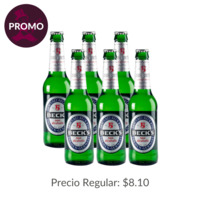 EXCLUSIVO ONLINE: BECKS BOTELLA SIN ALCOHOL - PRECIO ESPECIAL SIX PACK 