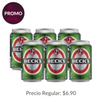 EXCLUSIVO ONLINE: BECKS LATA- PRECIO ESPECIAL SIX PACK 
